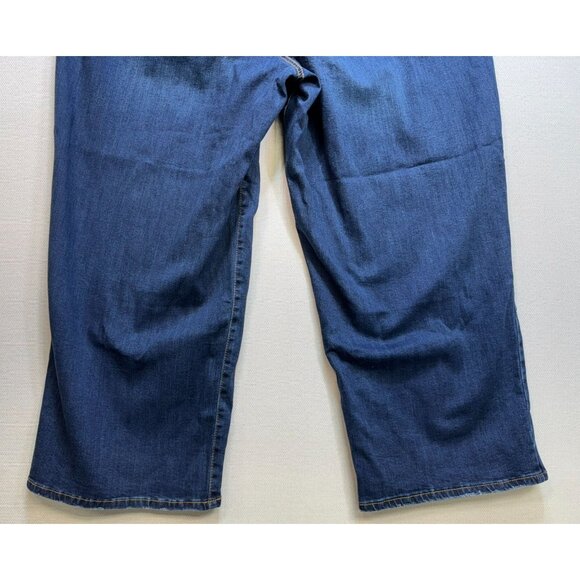 Jessica Simpson Adored High Rise Wide Crop Jeans 24W Denim Blue Button Fly - Picture 14 of 16